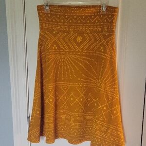 LuLaRoe Gold Embellished A-line Skirt Knee-length Casual
